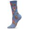 Women's MeMoi Lit Dachshund Crew Socks Denim Heather