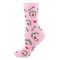 Women's MeMoi Love Struck Hedgehog Crew Socks Pink