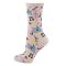 Women's MeMoi Musical Notes Crew Socks Hemp Heather
