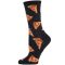 Women's MeMoi Pizza Slice Crew Socks Black