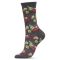 Women's MeMoi Red Wagon Holiday Crew Socks Charcoal Heather