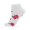 Women's MeMoi Ruffle Rose Low Cut Socks White