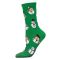 Women's MeMoi Smiley Snowman Crew Socks Jolly Green