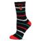 Women's MeMoi Striped Reindeer Embroidery Cozy Socks Black