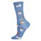 Women's MeMoi They Call it Pupper Love Crew Socks Denim Heather