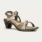 Women's Naot Innovate Silver Threads Leather / Beige w/ Clear Rhinestones
