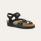 Women's Naot Sophia Black Velvet Nubuck / Jet Black Leather / Black Crinkle Patent
