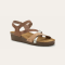 Women's Naot Sophia Latte Brown Leather / Cork Leather / Radiant Gold Leather