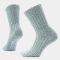 Women's Smartwool Everday Cozy Heritage Rib Crew Socks Dusty Teal