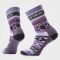 Women's Smartwool Everyday Cozy Cabin Games Crew Socks Chalk Violet