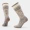 Women's Smartwool Everyday Cozy Popcorn Snowflake Pattern Crew Socks Moonbeam