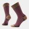 Women's Smartwool Everyday Pin Stripe Zero Cushion Crew Socks Chestnut