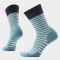 Women's Smartwool Everyday Pin Stripe Zero Cushion Crew Socks Dusty Teal