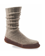 Acorn Slipper Sock Light Grey Ragg  XS - M