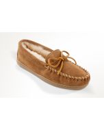 Women's Minnetonka Sheepskin Hardsole Moc Tan