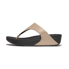Buy Women's Fitflop Lulu Leather Toepost Latte Beige | Michelson's