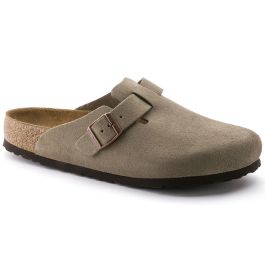 Buy Men's Birkenstock Boston Soft Footbed Taupe Suede