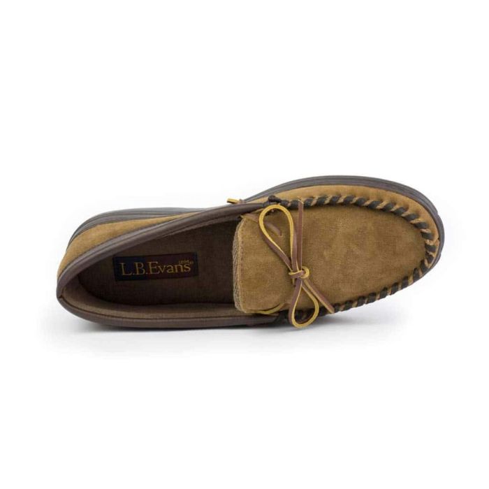 L.B. Evans Atlin Slippers Men’s Size 11 M Saddle Suede Terry Lined Moccasins L.B. Evans Men main image 2