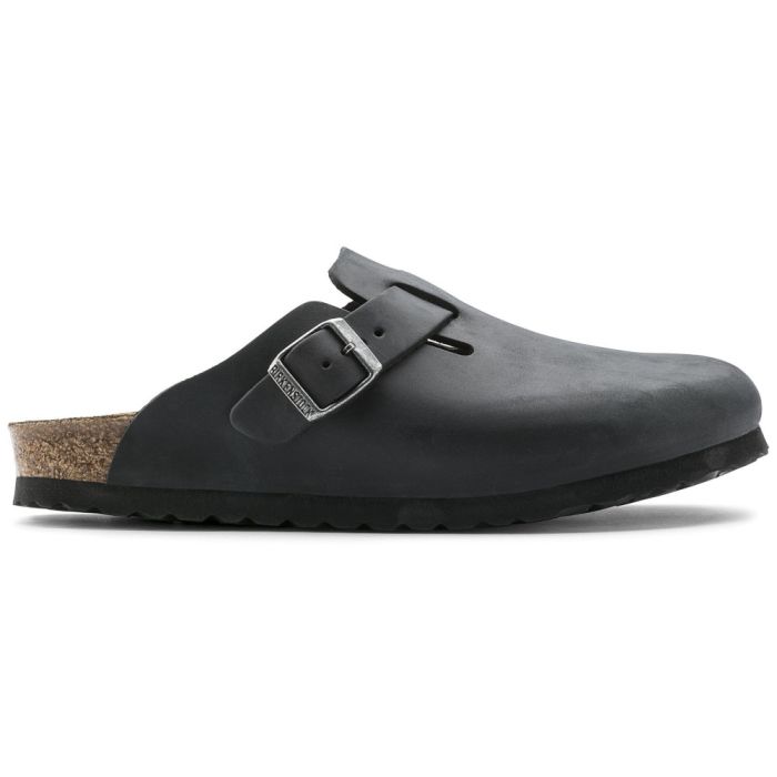 Buy Women's Birkenstock Boston Black Oiled Leather | Michelson's