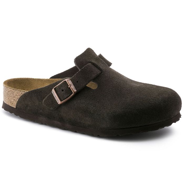 Buy Women's Birkenstock Boston Soft Footbed Mocha Suede