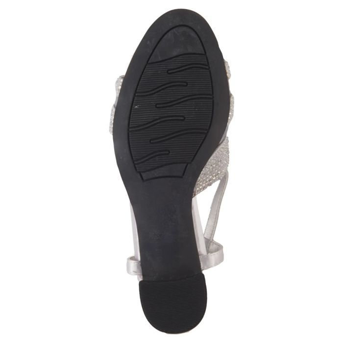David Tate Women's Icon Sandal - Rhinestone & Satin Evening Heels, Ankle Strap, 2.25 Inch Heel, Made In Brazil - View #5