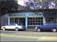 Storefront of Michelson's Shoes in Lexington