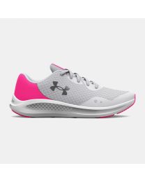 Big Kids' Under ArmourCharged Pursuit 3 Halo Gray / Electric Pink