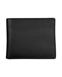 ILI 7021 Pebble Grain Leather Bifold Wallet Black