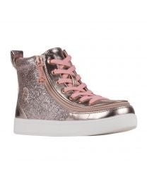 Kids' BILLY Classic Lace Highs Rose Gold Unicorn