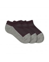 Kids' Jefferies Smooth Toe Sport Low Cut Socks 3 Pair Pack Black / Grey