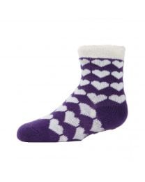 Kids' MeMoi Hearts Galore Cozy Socks Purple
