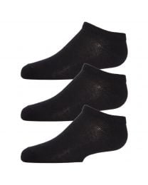 Kids' MeMoi Low Cut Cotton Blend Socks 3-Pack Black
