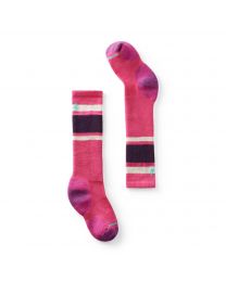 Kids' Smartwool Wintersport Full Cushion Stripe Over the Calf Socks Powder Pink