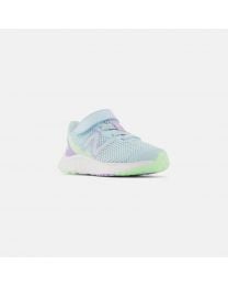 Little Kids' New Balance Fresh Foam Arishi v4 Bungee Lace with Top Strap Blue with Green Aura