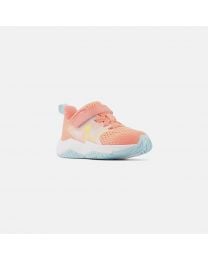 Little Kids' New Balance Rave Run v2 Bungee Lace with Top Strap Grapefruit with Bleach Blue