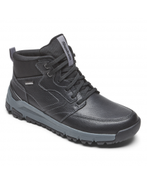 Men's Dunham Glastonbury Mid-Boot Waterproof Black Leather / Suede
