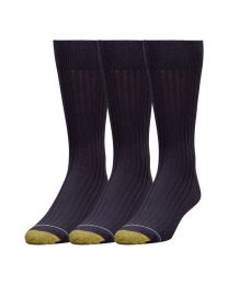 Men's Gold Toe Canterbury Crew Extended 3-Pack Navy