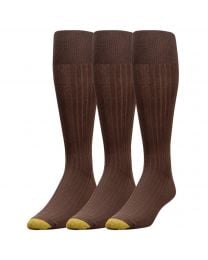 Men's Gold Toe Canterbury Over the Calf 3-Pack Brown