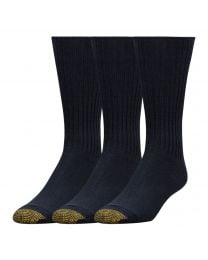 Men's Gold Toe Cotton Fluffies Crew 3-Pack Navy