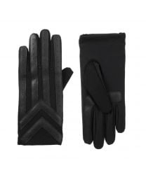 Men's Isotoner Woven Applique Chevron Gloves 2.0 Black