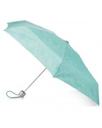 Totes Mini Manual Open Close Umbrella with Neverwet® Blue Floral Burst