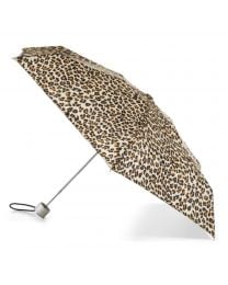 Totes Mini Manual Umbrella Leopard Spotted