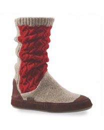 Women's Acorn Slouch Boot Red Cable Knit