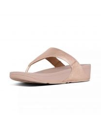 Women's FitFlop Lulu Leather Toe-Post Rose Gold
