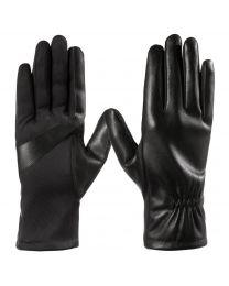 Women's Isotoner Faux Stretch Leather Gloves with smarTouch® Black