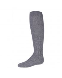 Women's MeMoi Chunky Cable Knit Cotton Blend Knee High Sock Medium Gray Heather