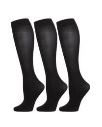 Women's MeMoi Solid Microfiber Trouser Socks 3 Pack