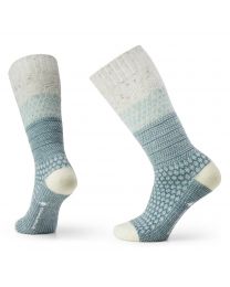 Women's Smartwool Everyday Popcorn Cable Full Cushion Crew Socks Pewter Blue
