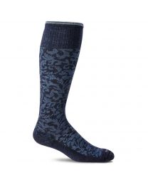 Women's Sockwell Damask Moderate Graduated Compression Sock Navy