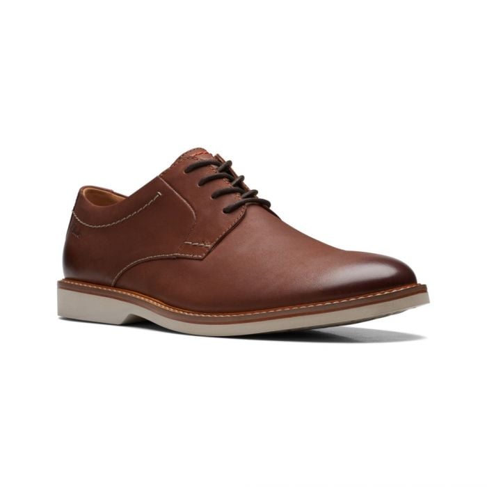 Men's Clarks Atticus LT Dark Tan Leather | Michelson's Shoes - Lexington & Needham